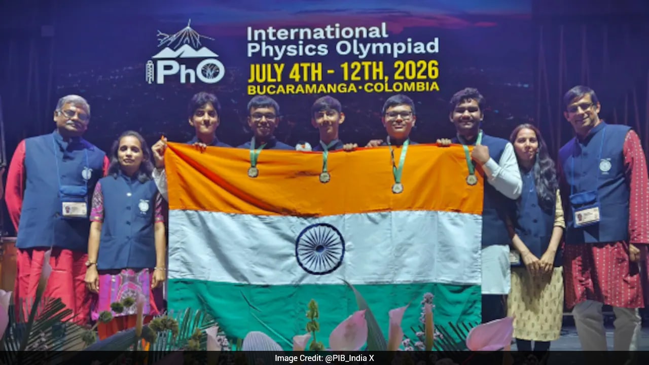 India Shines On Global Stage, Wins 5 Golds At International Physics Olympiad 2026