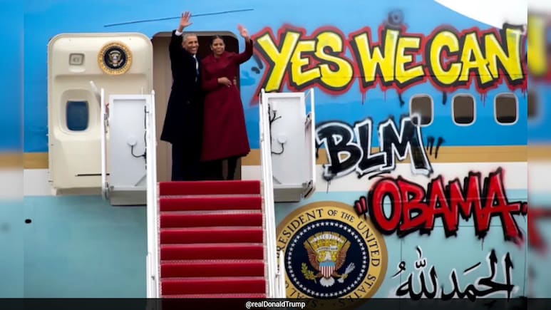 Trump Shares Fake Obama Image With Arabic, 'Black Lives Matter' Graffiti