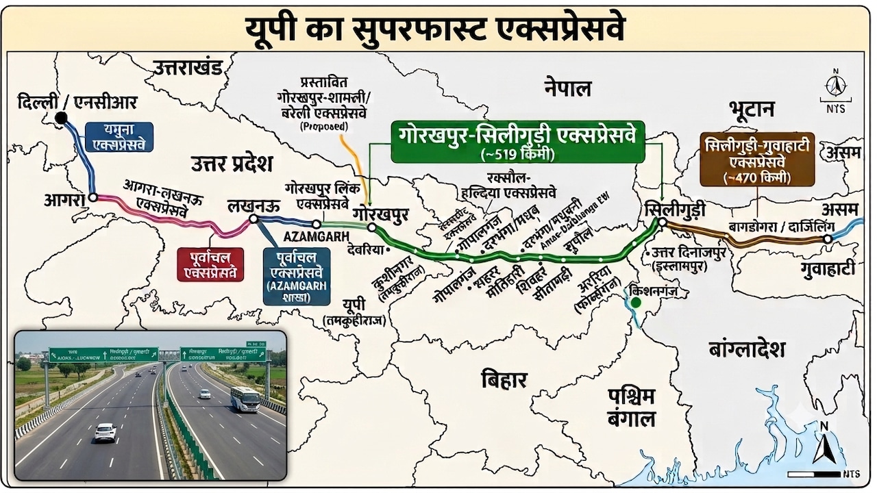 दिल्ली से 8 घंटे में गोरखपुर, 10 घंटे में सीतामढ़ी... यूपी का ये एक्सप्रेसवे देगा बिहार-बंगाल,असम तक हाईस्पीड कनेक्टिविटी