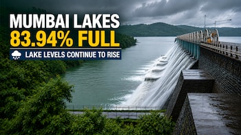 Water Level In Mumbai Lakes: Three Of Seven Overflowing, Overall Stock At 83.68% But Below 2025 Level