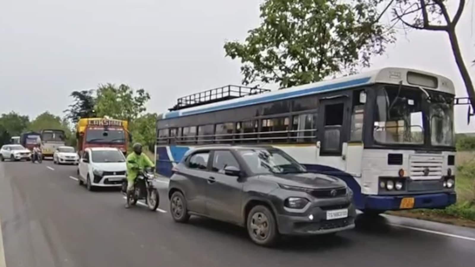 Man Steals Telangana Bus, Injures Motorcyclists, Detained After Crash