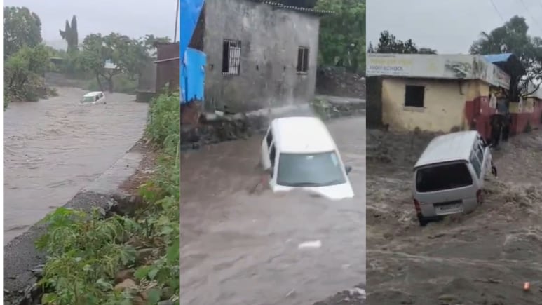 Rain Update: नालासोपाऱ्यात रस्त्यांच्या झाल्या नद्या; वसईत नाल्याच्या पुरात कार वाहून जातानाचा  VIDEO VIRAL
