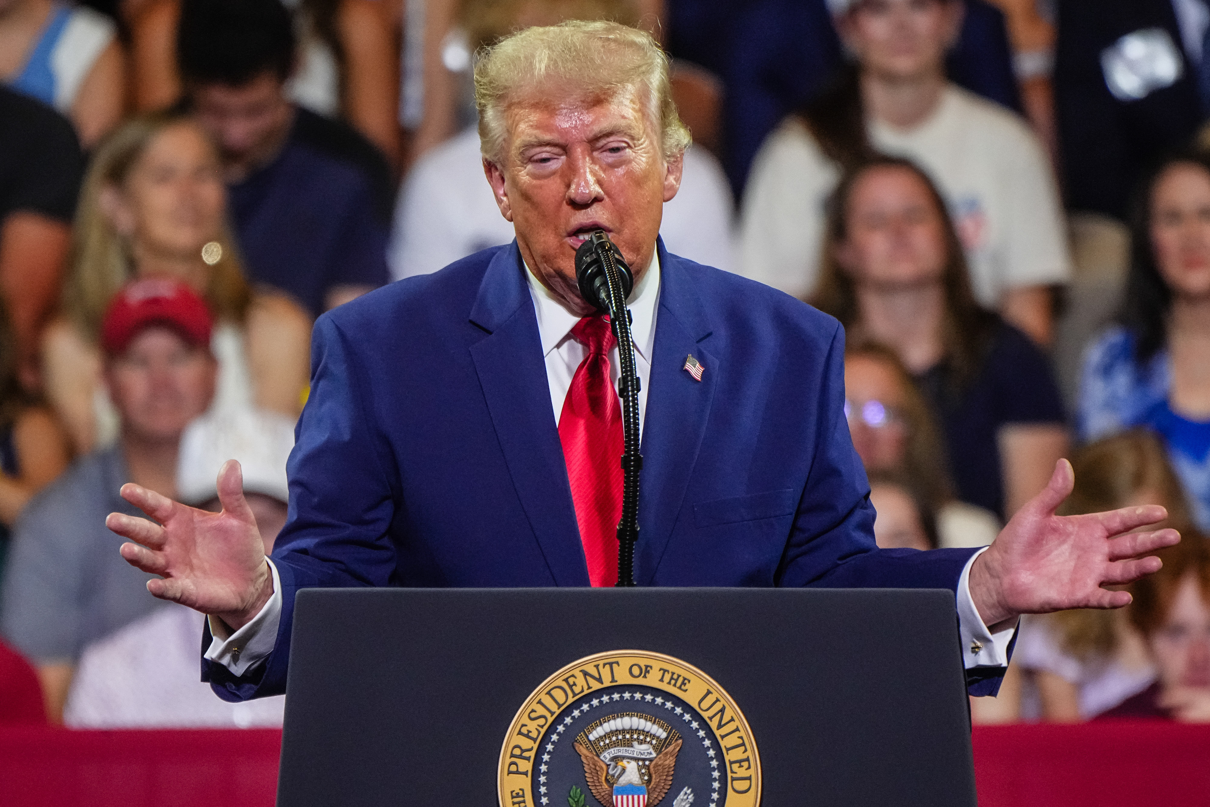 Trump To Hold Off New Strikes On Iran, Says "For Future Benefit Of World"