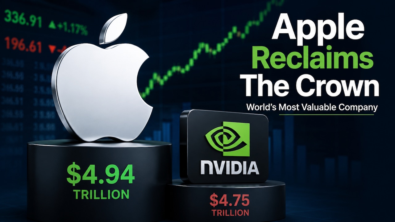 Apple Overtakes Nvidia To Become World's Most Valuable Company
