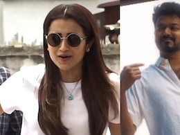 Trisha Krishnan Keeps It Casual In Blue Denim And White Tee At Vijay's <i>Jana Nayagan</i> Screening
