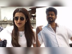 Trisha Krishnan Keeps It Casual In Blue Denim And White Tee At Vijay's <i>Jana Nayagan</i> Screening