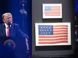 Watch: Trump Displays One Of Oldest US Flags At 'America250' Event