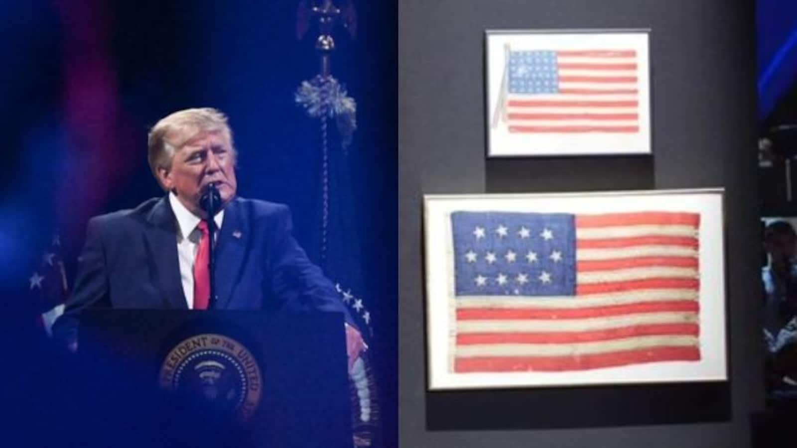 Watch: Trump Displays One Of Oldest US Flags At ‘America250’ Event