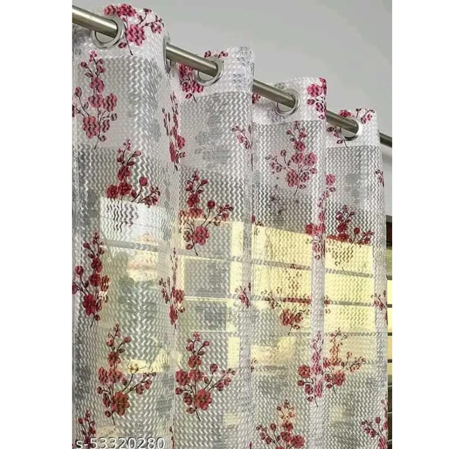 Click here to buy: Sehbhagi 153 cm (5ft) Window Curtain (Maroon)