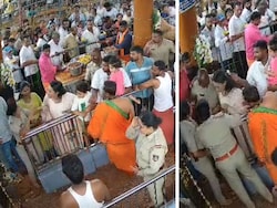 CCTV Footage Surfaces Of MLA's Daughter Slapping Cop At Karnataka Temple