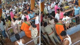 CCTV Footage Surfaces Of MLA's Daughter Slapping Cop At Karnataka Temple