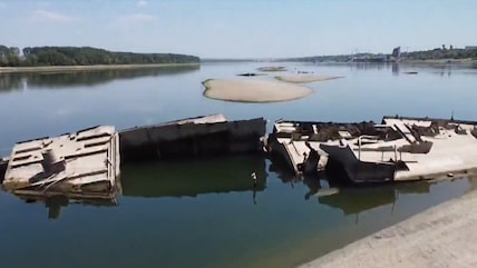 Danube River Shrinks, Revealing WWII German Warship Wrecks Carrying Live Ammunition
