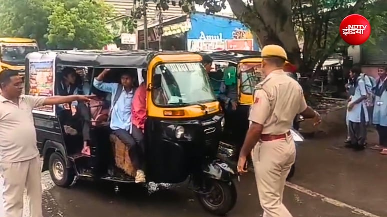 3 सीट वाले ऑटो में 11 सवारी! 18 वाहनों के चालान कटे, 8 जब्त