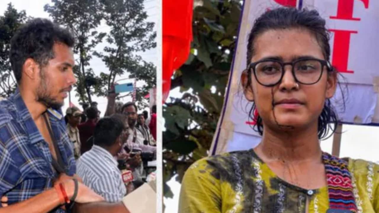 Ink Thrown at AISA Chief Neha Bora During Jharkhand Protest; Suspect Detained
