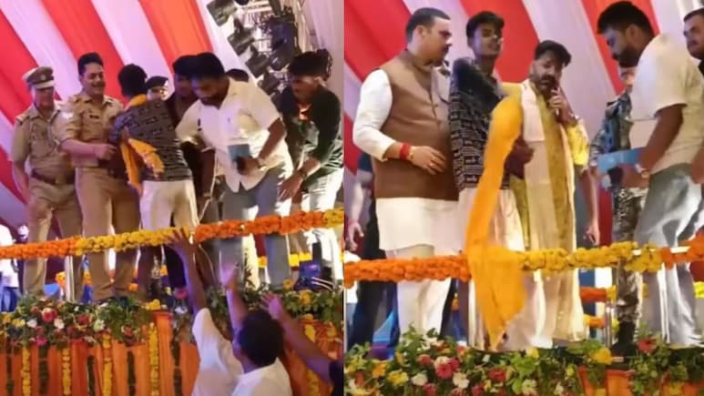 पवन सिंह को देख बेकाबू हुआ फैन, सीधे मंच पर चढ़ा तो सिक्योरिटी ने धक्का मारकर गिराया, पावर स्टार ने यूं संभाला