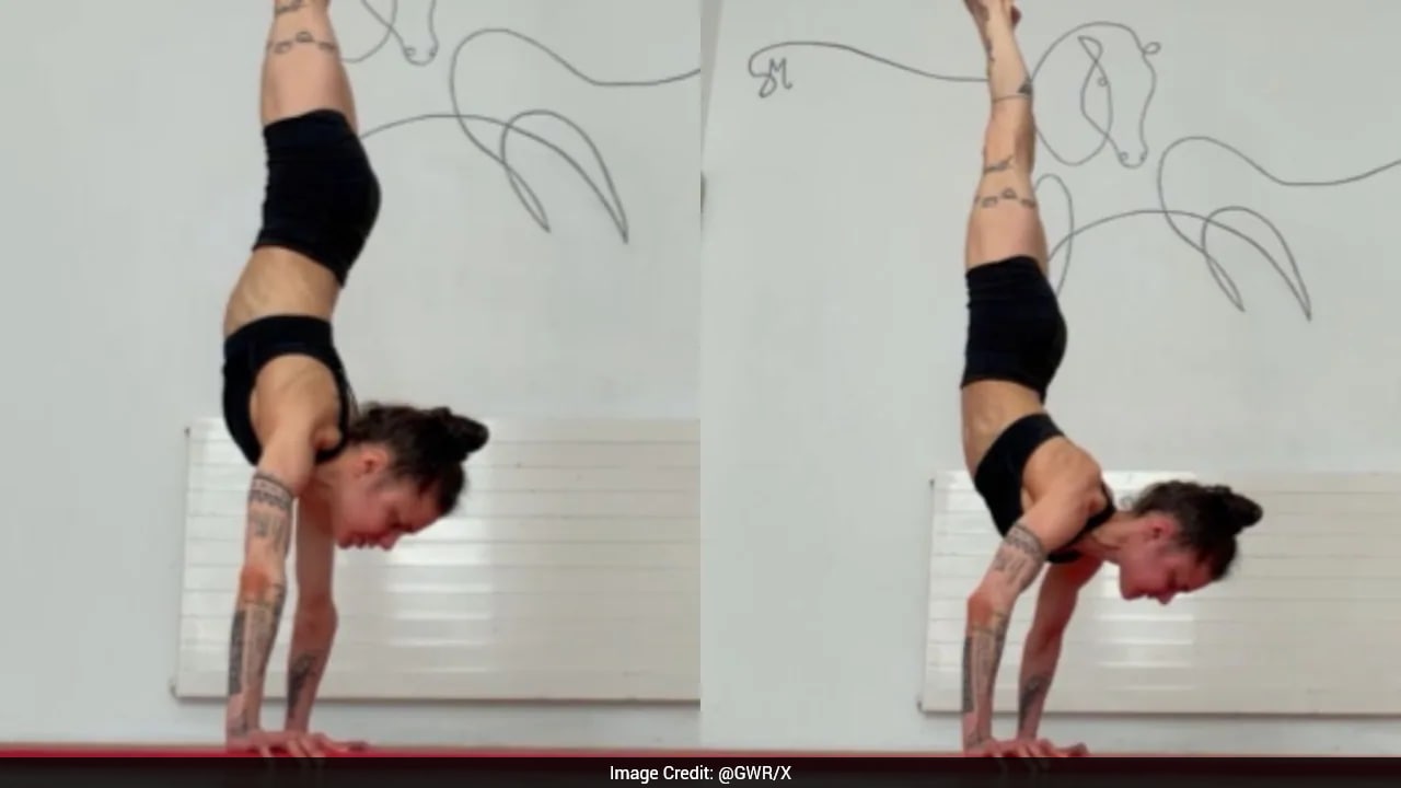 Austrian Woman Sets World Record With 12 Nose-To-Ground Handstand Push-Ups In One Minute