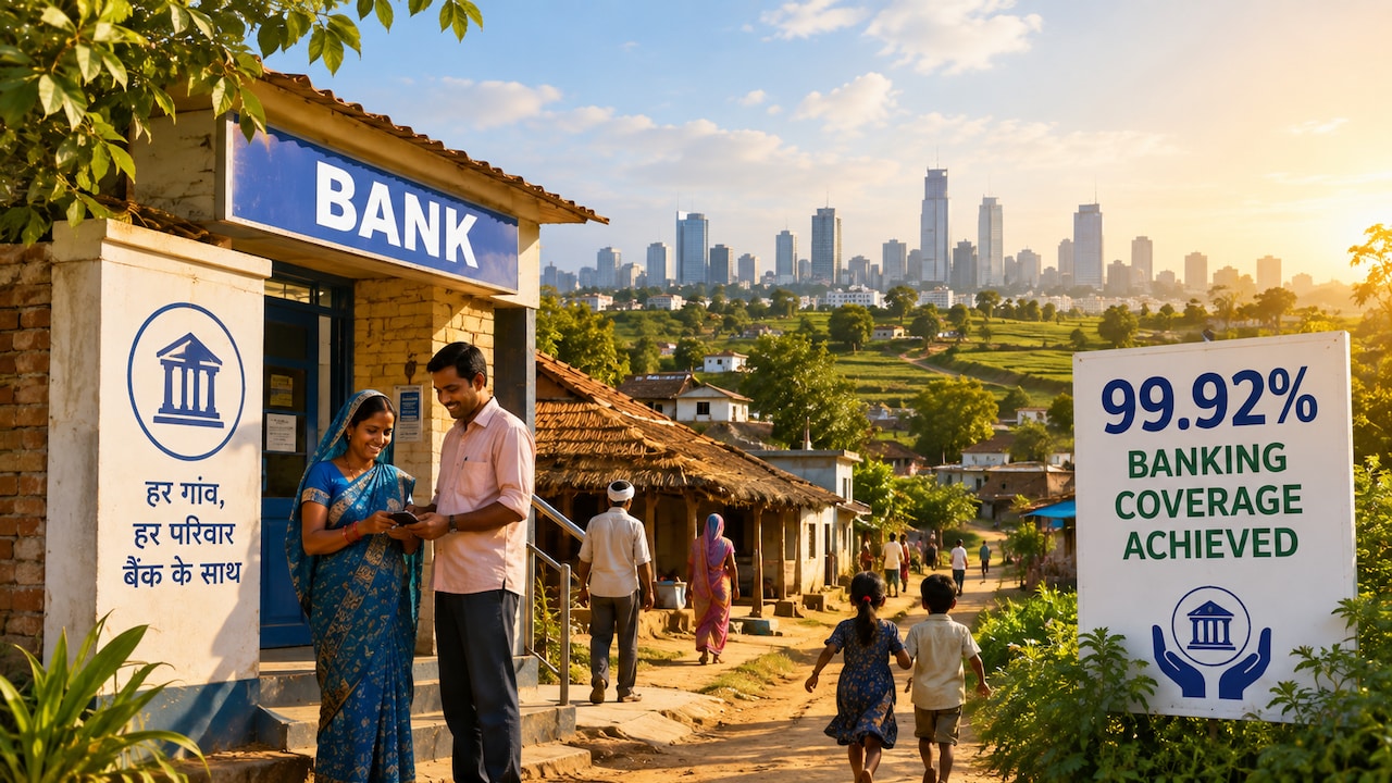 India Achieves Near-Universal Banking Access, Covering 99.92% Of Villages
