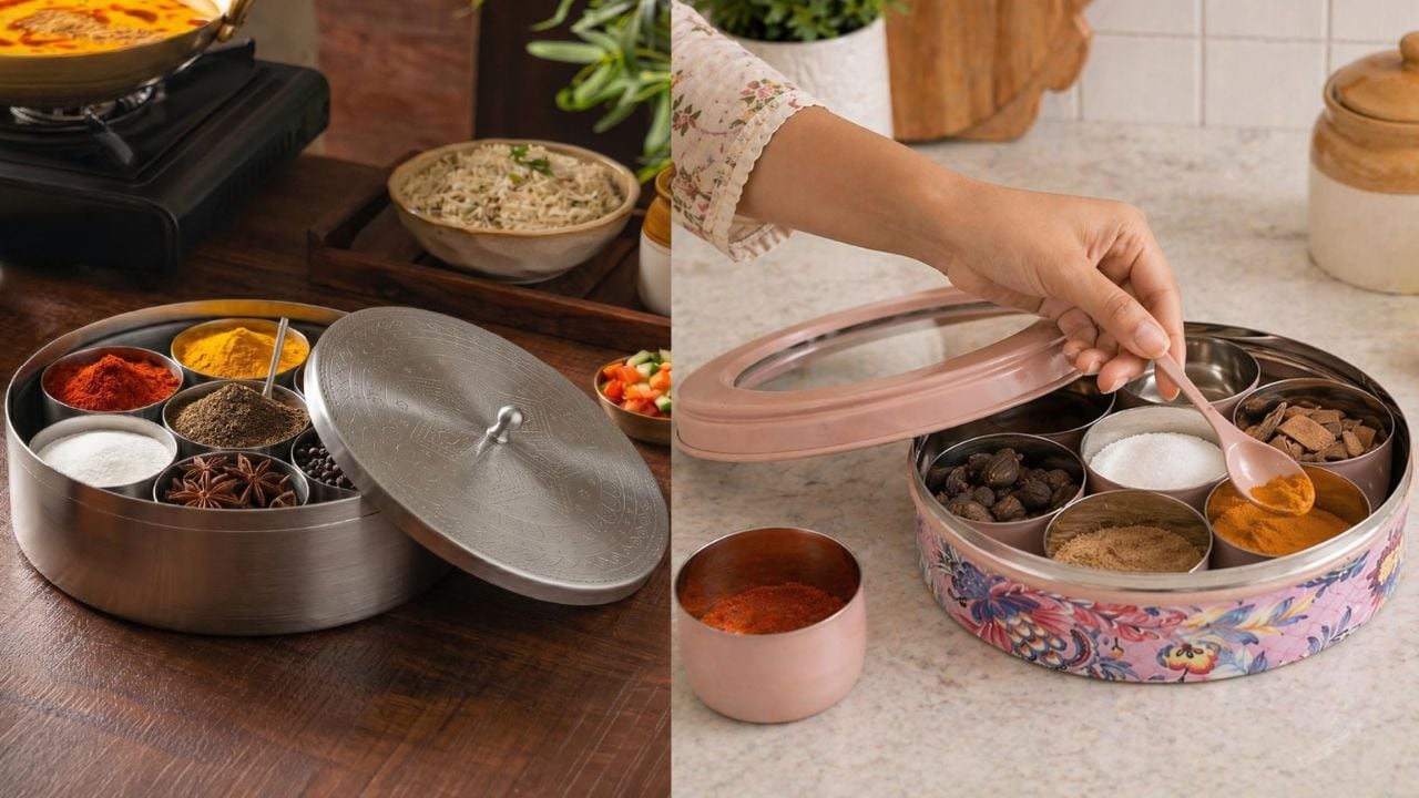 हर मसाला रहेगा एक जगह, Amazon के ये Stainless Steel Masala Box बना देंगे बजट में किचन को क्लटर-फ्री