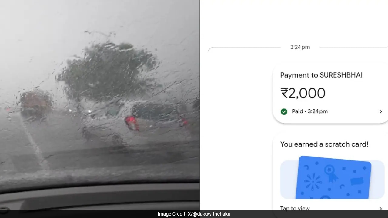Grateful Passenger Tips Rs 2,000 On Rs 200 Fare After Uber Driver Braves Heavy Rain To Complete Difficult Ride