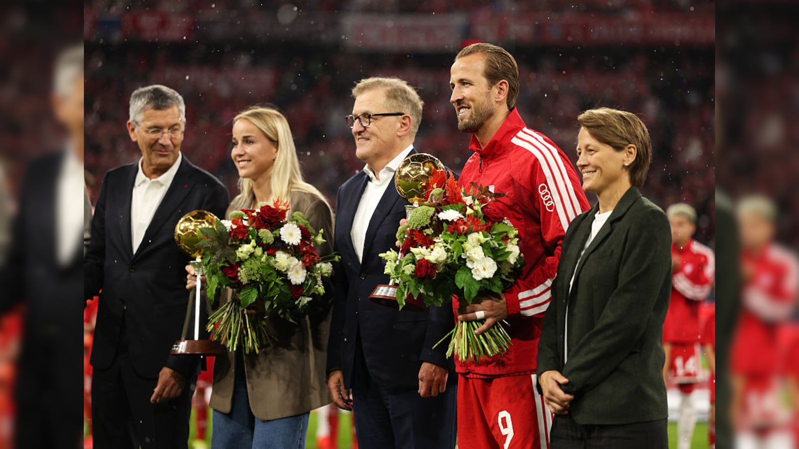Harry Kane Reacts After Winning Germanys Footballer Of The Year Award