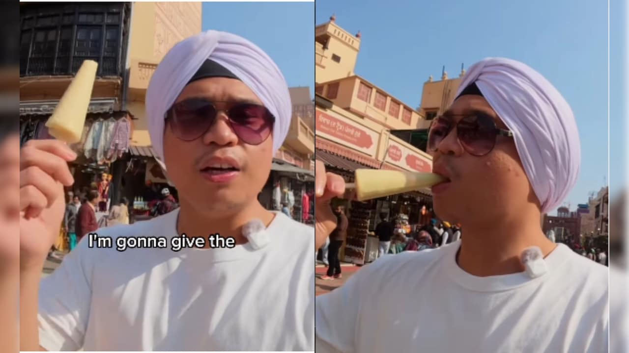 American Vlogger Tries Kulfi For The First Time In India, Watch His Reaction