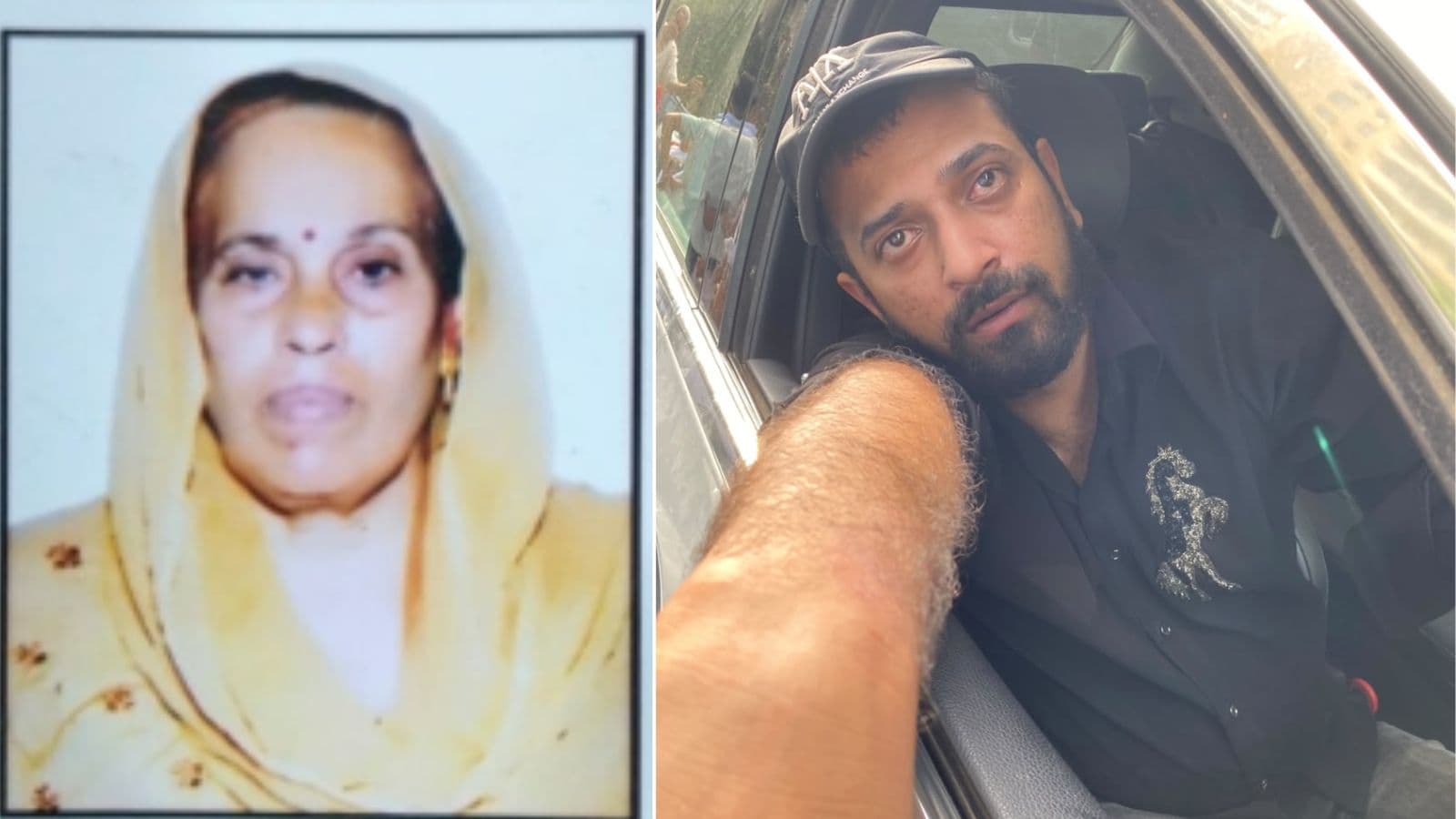 हादसे में जान गंवाने वाली महिला उर्मिला देवी का फाइल फोटो, और हादसे के बाद कार सवार. हादसे में जान गंवाने वाली महिला उर्मिला देवी का फाइल फोटो, और हादसे के बाद कार सवार.