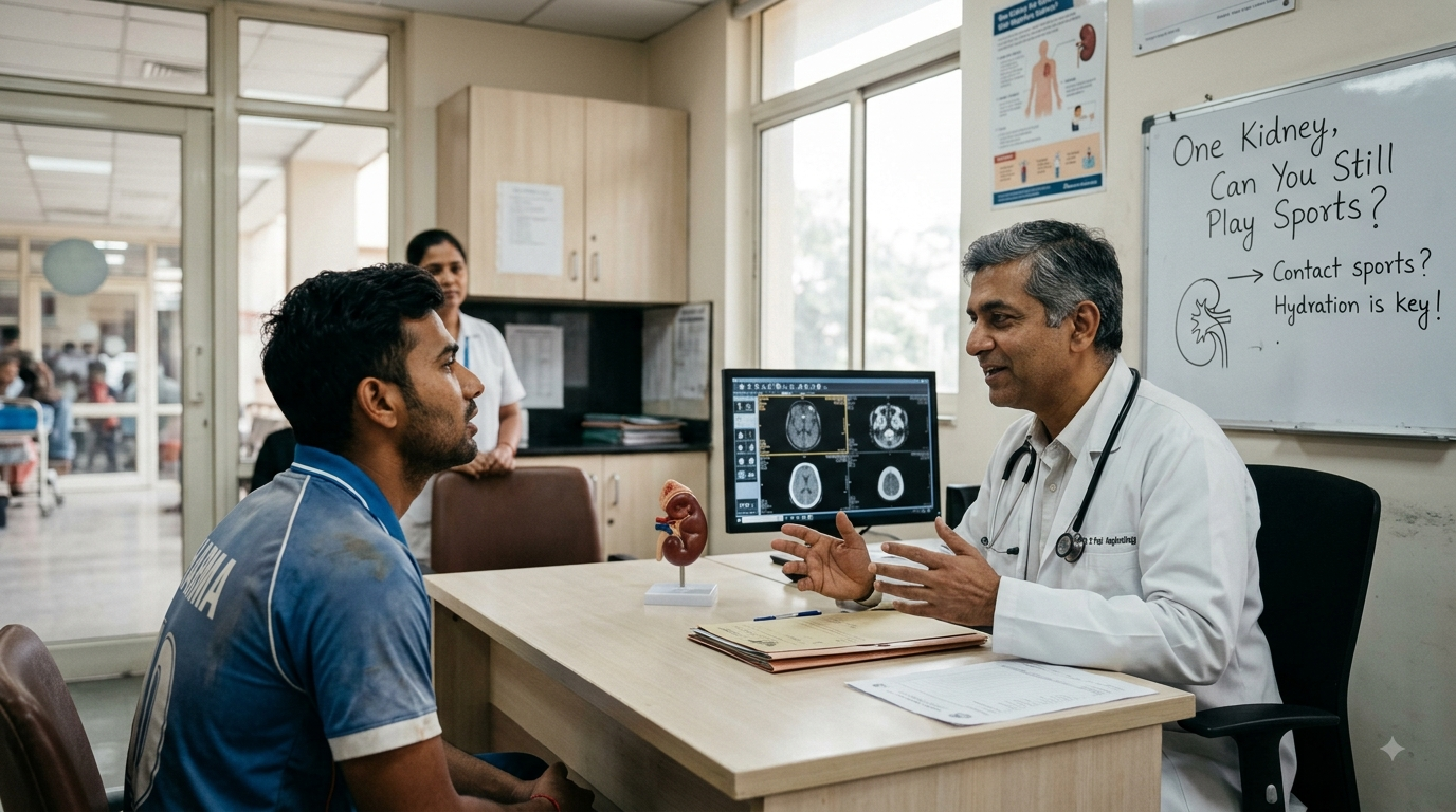 One kidney does not automatically mean giving up sports