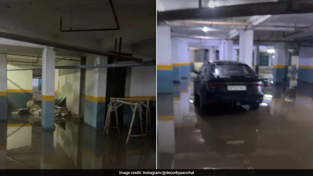 "Rs 2 Crore Flats, Lakhs Worth Of Cars": Noida Woman Calls Out Waterlogging In Building's Basement During Monsoon
