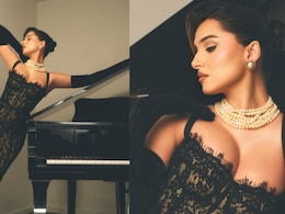 "Stuck In The 50s": Tara Sutaria Channels Old-Hollywood Glamour in Black Lace Gown