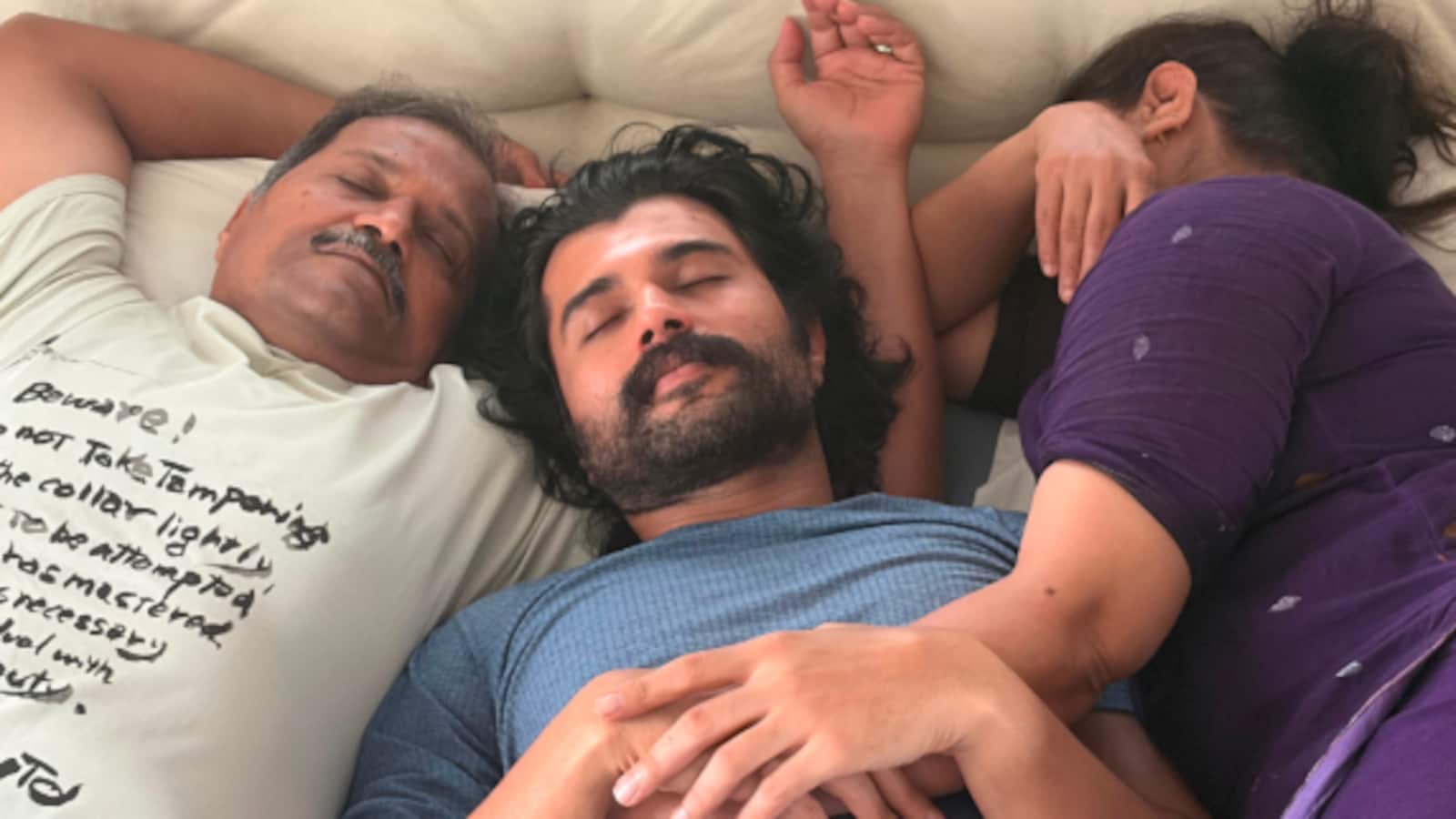Vijay Deverakonda Shares Family Nap Photo Taken by Wife Rashmika Mandanna