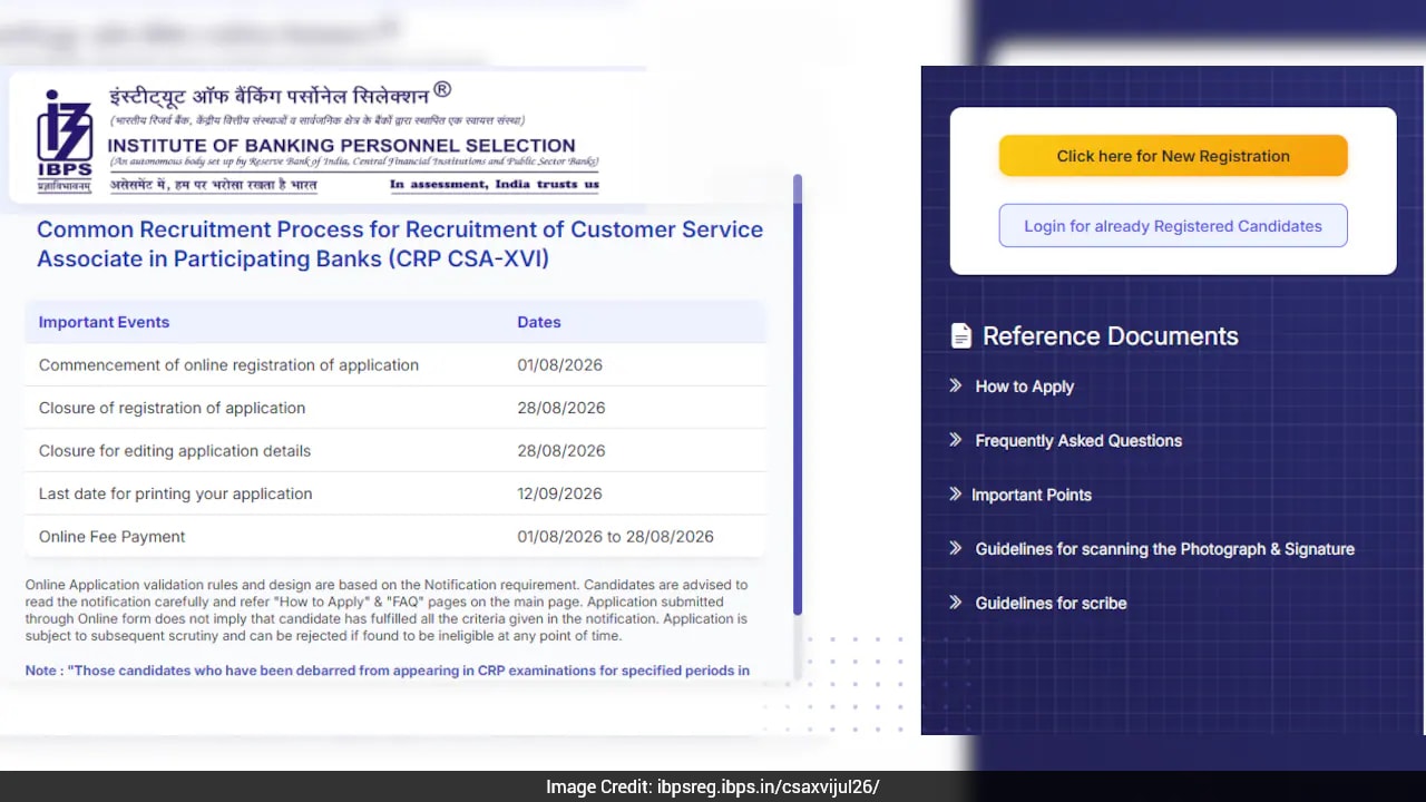 IBPS Clerk 2026 application deadline extended to August 28 for 11,403 CSA posts