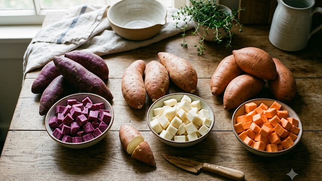 Sweet potatoes contain 400% of the daily vitamin A requirement
