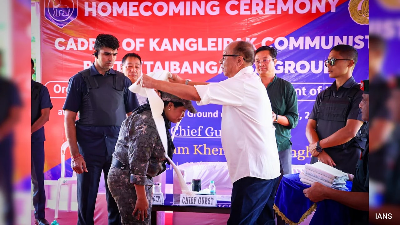 46 Militants Surrender, Lay Down Arms At Manipur 'Homecoming' Ceremony