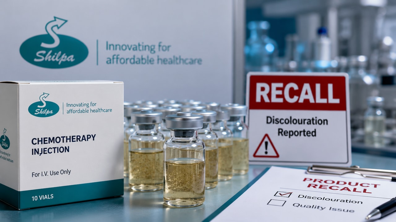 Shilpa Medicare Recalls Over 27,000 Chemotherapy Vials In US After Discolouration Reports
