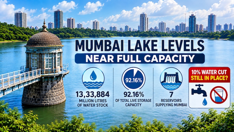 Water Level In Mumbai Lakes Touches 92% Mark; Is Relief From 10% Water Cut In Sight?