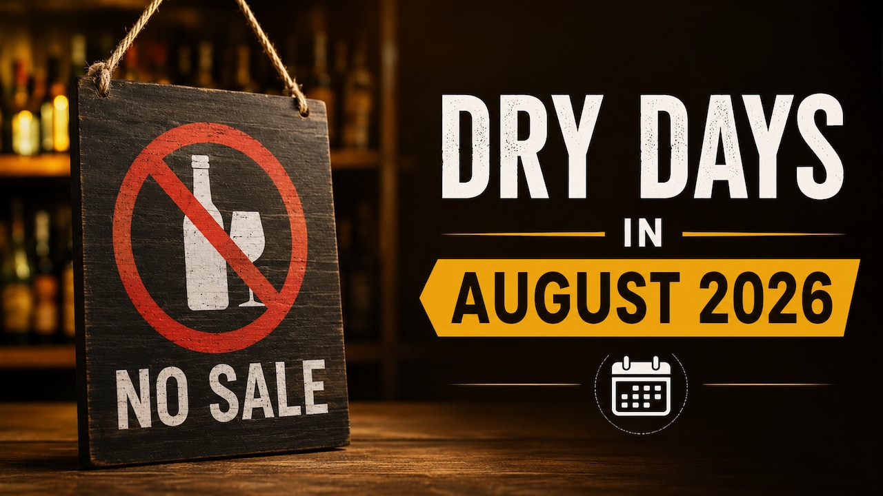 Dry Days In August 2026: Liquor Shops To Remain Closed In India On These Dates