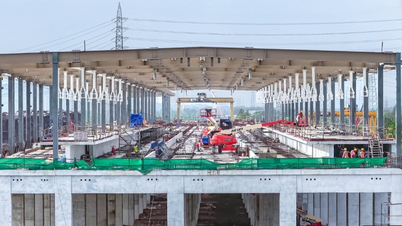Under construction Boisar Bullet Train station. Under construction Boisar Bullet Train station.