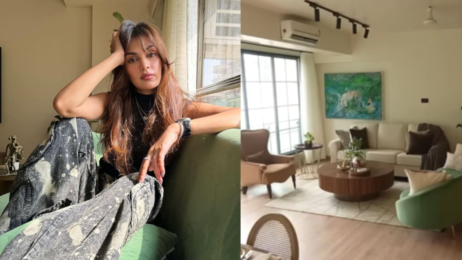 Rhea Chakraborty Moves Into New Mumbai Home Featuring Earthy, Minimalist Interiors