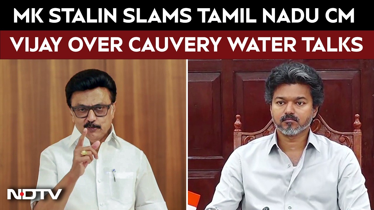 Stalin Slams CM Vijay Over Cauvery Talks: 'Fight It Legally, Not Through Negotiations'