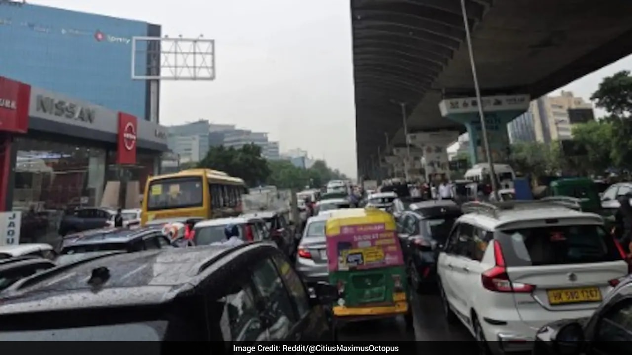 Gurugram Rains: 4 Hours in Traffic, 8 km Trip, and Still 2 km to Go