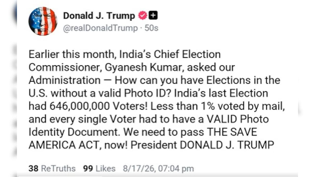 Donald Trumps Truth Social post Donald Trumps Truth Social post