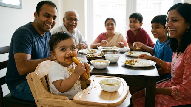WHO recommends exclusive breastfeeding for first six months, with solid foods introduced from six months