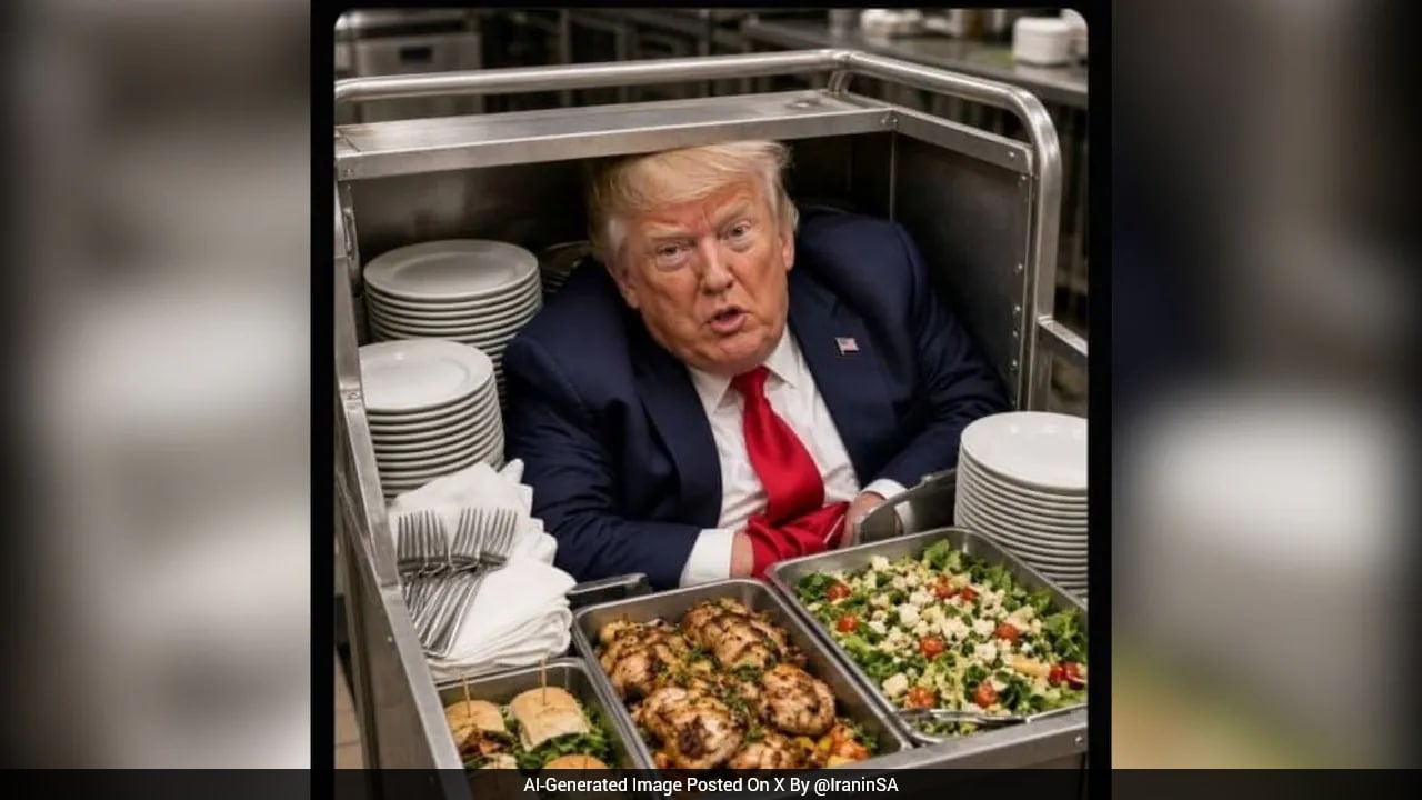'Will Hide In Trash Can': Iran Mocks Trump's Plane Switch With Memes