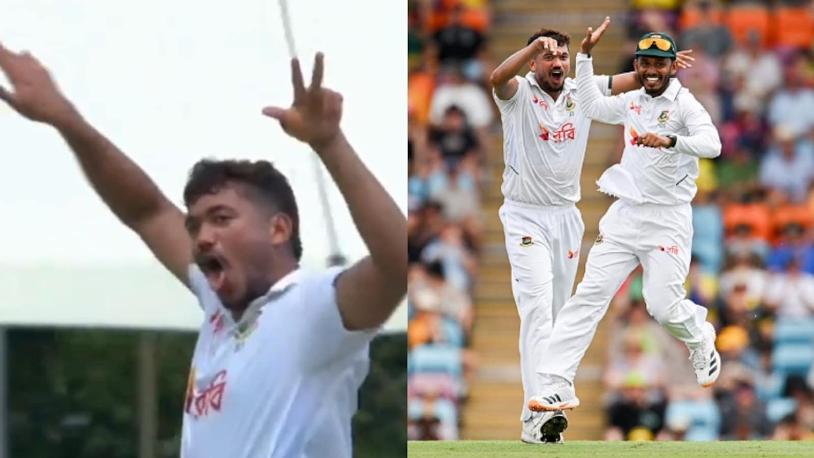 Bangladesh Pacers Bizarre Celebration Goes Viral During 1st Test Against Australia - Video