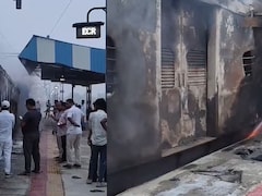 समस्तीपुर-सहरसा पैसेंजर ट्रेन के इंजन और कोच में लगी भीषण आग, तस्‍वीरें और वीड‍ियो आए सामने
