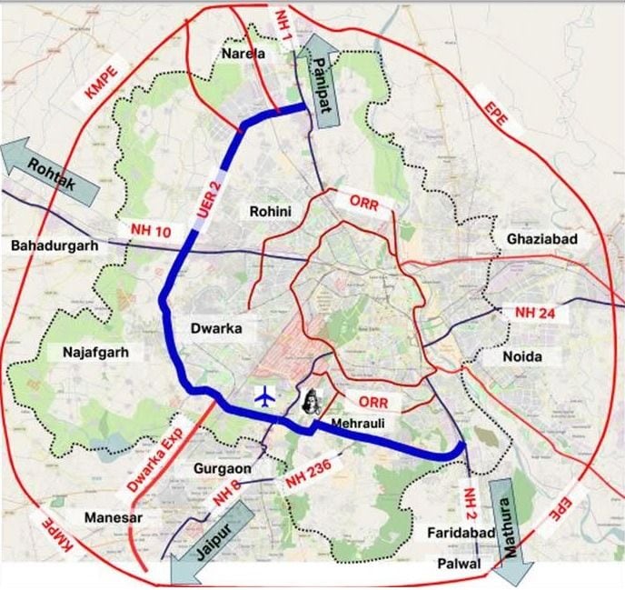 Delhi Urban Extension Road 2 UER-II 