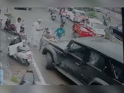 On Camera: Gangster Fleeing In Speeding Thar Rams Coconut Seller, Caught
