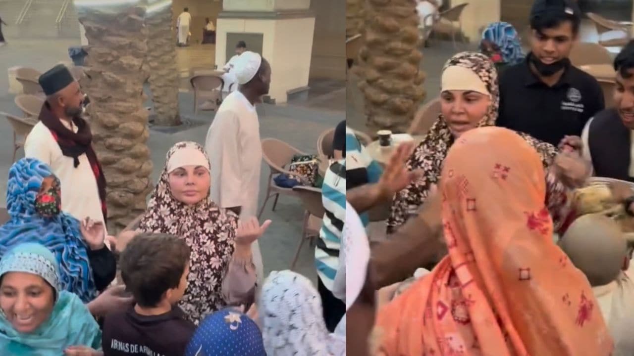 Watch: Rakhi Sawant Gets Mobbed By Pilgrims In Mecca