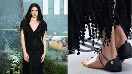 Margaret Qualley Steps Out In Chanel's Barefoot' Sandals For <i>The Dog Stars</i> Premiere