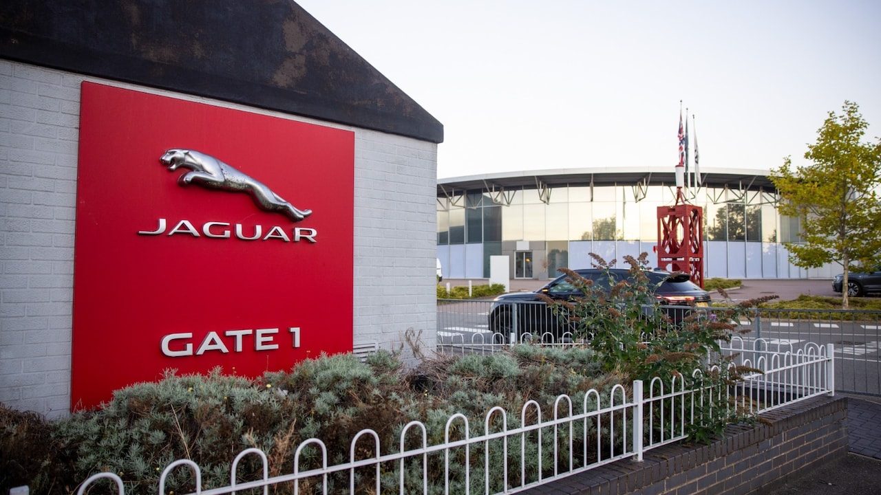 A security gate at the entrance to the Jaguar Land Rover manufacturing plant in Castle Bromwich, UK A security gate at the entrance to the Jaguar Land Rover manufacturing plant in Castle Bromwich, UK
